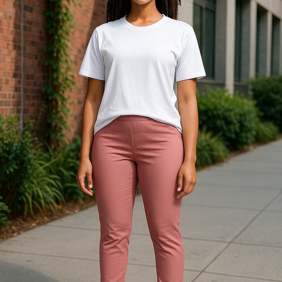 New York & Company Dusty Rose Ankle Pants - Picture 2 of 5